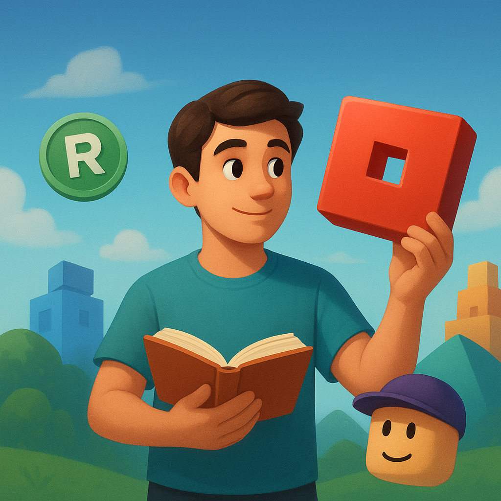 Imagem editorial moderna para Roblox guide
