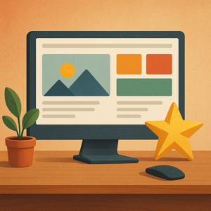 Ideal Zienic homepage: featured content and quick access